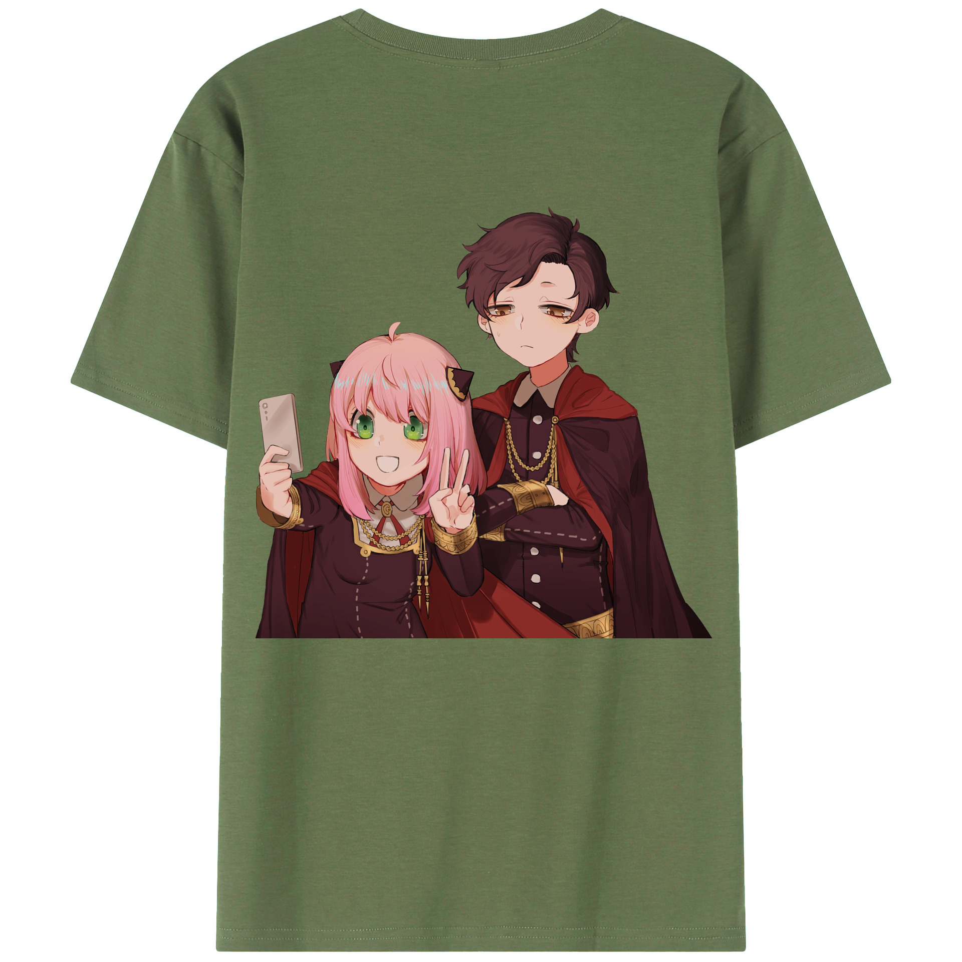 （画像用） SPY×FAMILY间谍家家酒 綿100％ メンズ半袖Tシャツ（バックプリント） 通気性